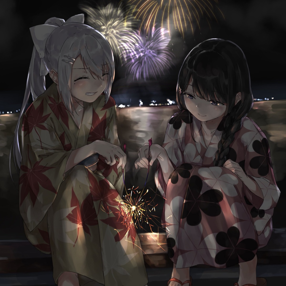 epi_zero higuchi_kaede nijisanji tsukino_mito yukata