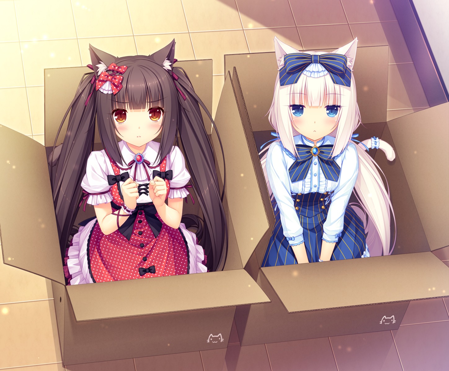 animal_ears chocola dress game_cg neko_works nekomimi nekopara sayori tail vanilla