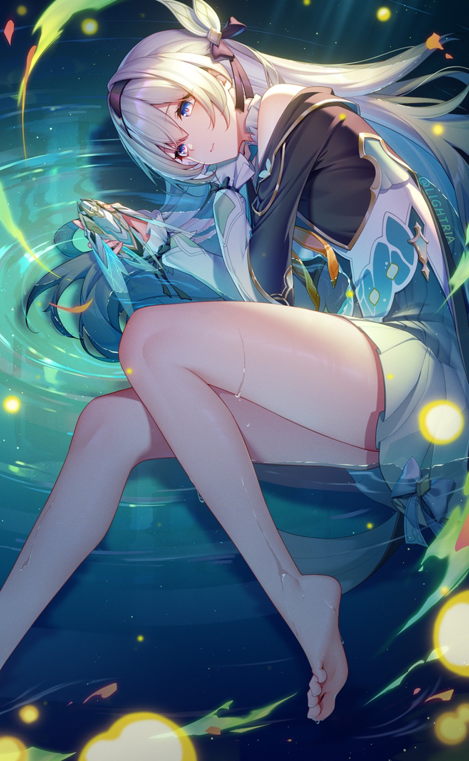 firefly honkai:_star_rail lightria skirt_lift wet