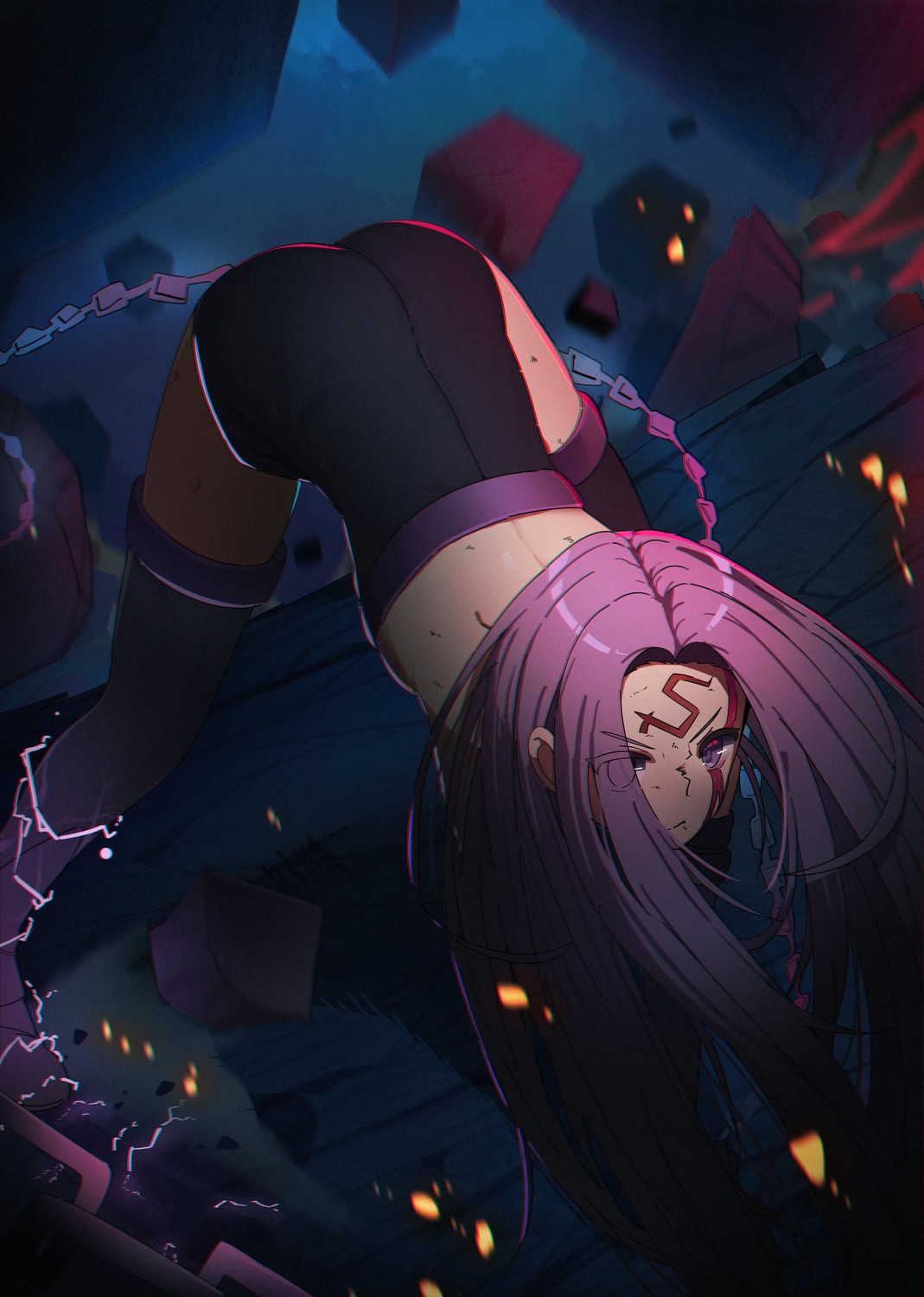 ass dunggeul_dunggeul fate/stay_night rider tattoo thighhighs