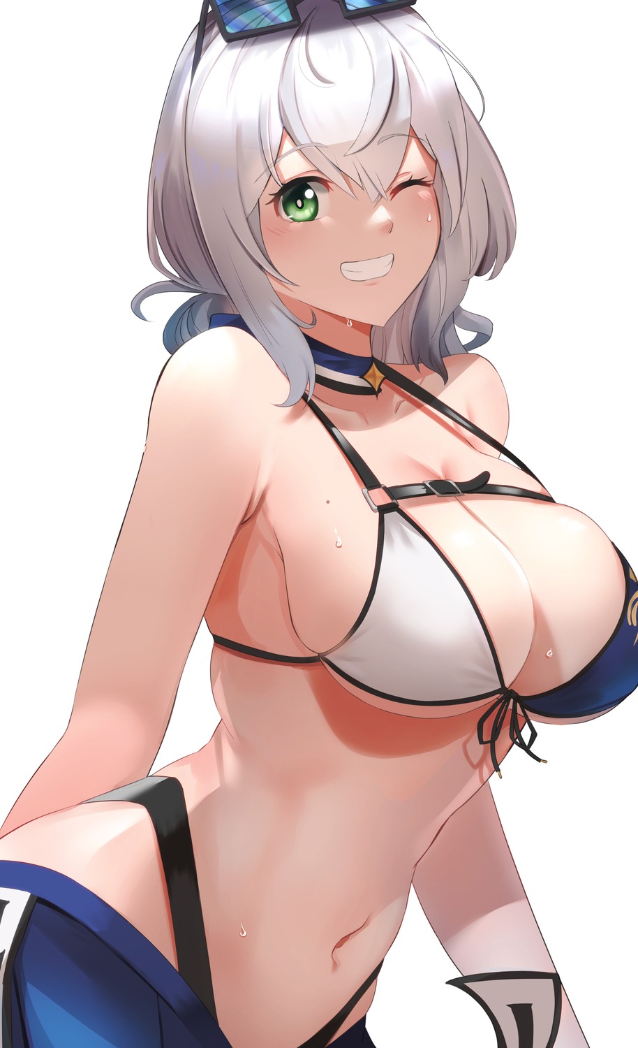 bikini daweykun hololive megane shirogane_noel swimsuits