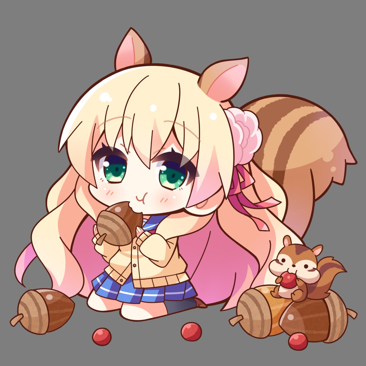 animal_ears chibi hook houkago_cinderella_2 oze_haduki seifuku sweater tagme tail transparent_png