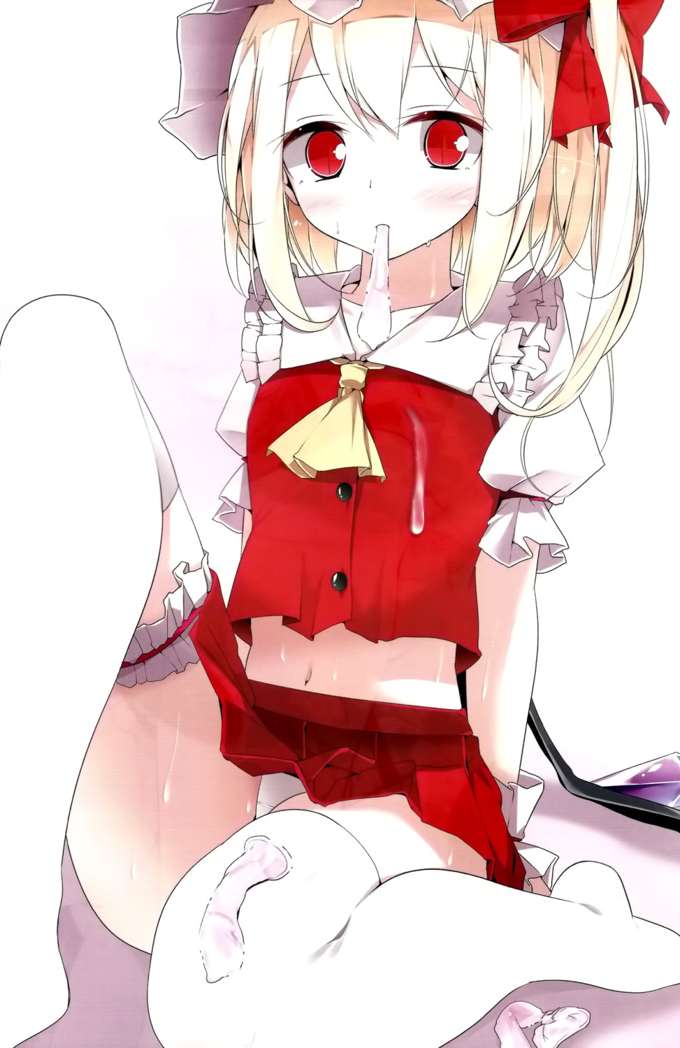 cum flandre_scarlet loli oouso pantsu thighhighs touhou usotsukiya