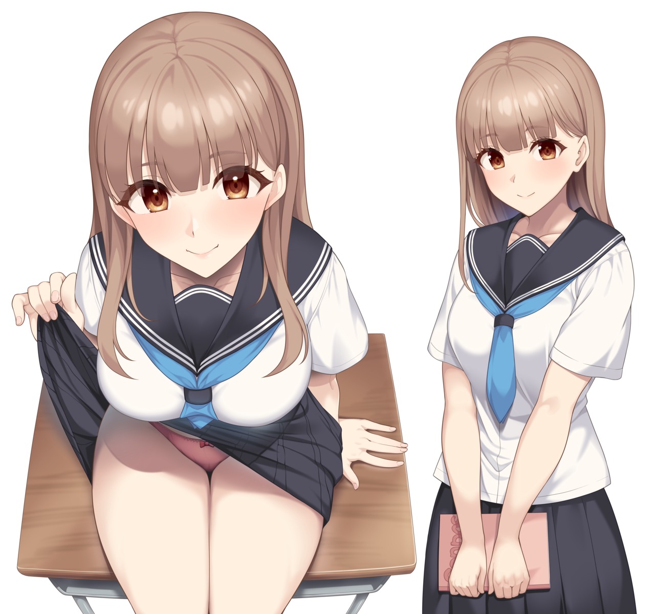 hiiragi_hajime pantsu possible_duplicate seifuku skirt_lift