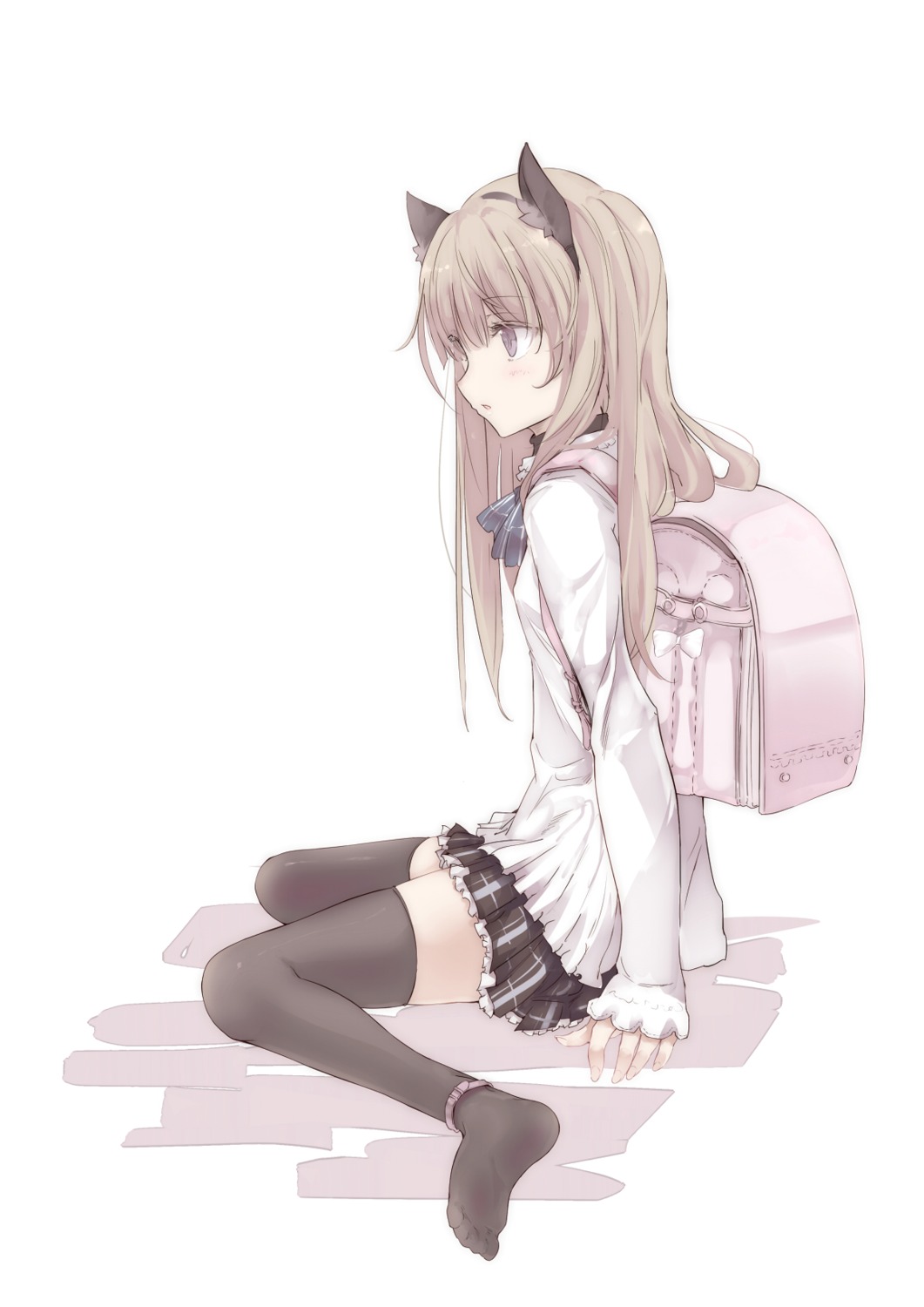 animal_ears seifuku thighhighs touma_kisa