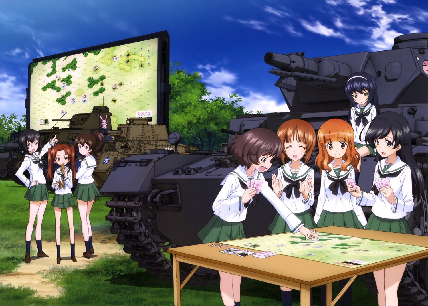 akiyama_yukari girls_und_panzer isuzu_hana kadotani_anzu kawashima_momo koyama_yuzu nishizumi_miho reizei_mako seifuku takebe_saori