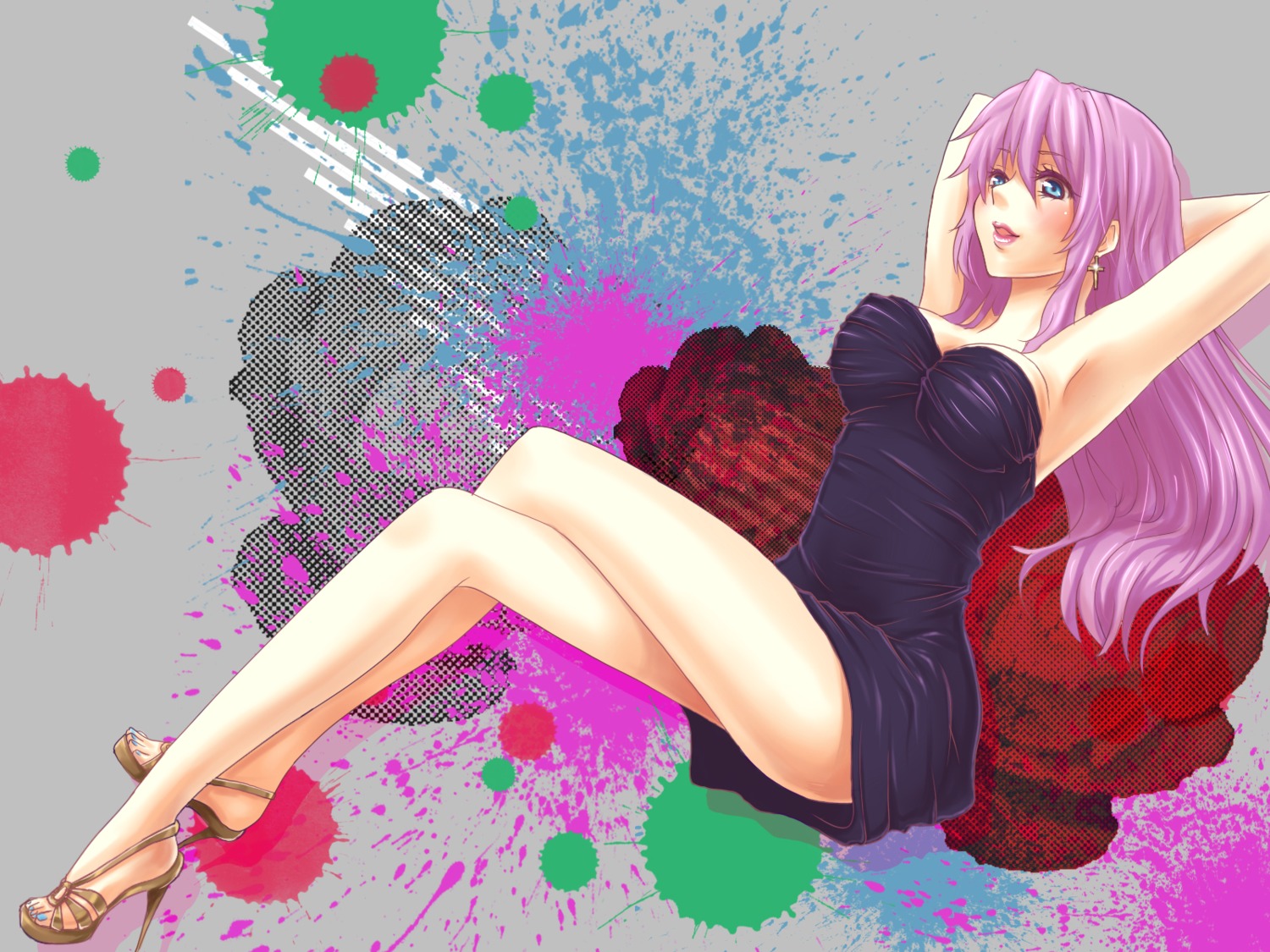 dress garuko megurine_luka vocaloid wallpaper