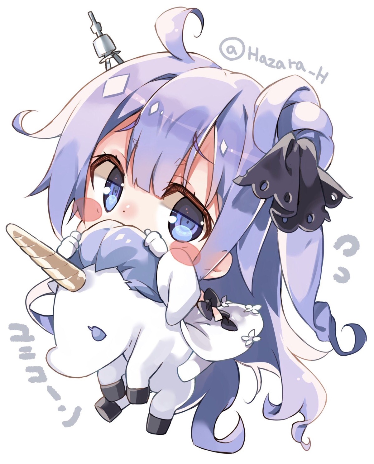 azur_lane chibi hisaka_hazara unicorn_(azur_lane)