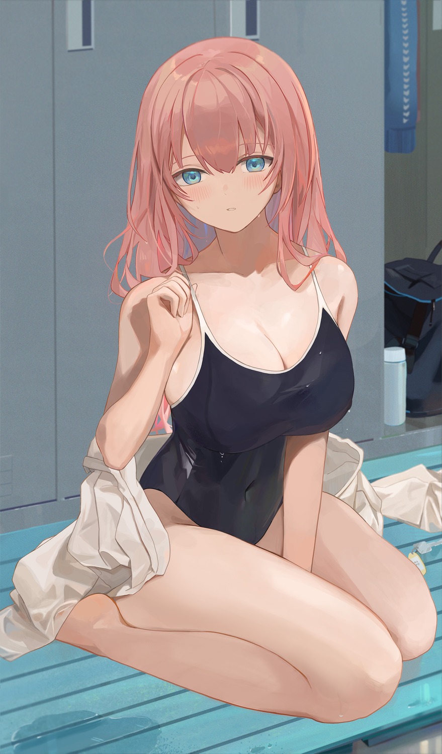 cleavage school_swimsuit swimsuits tomura2maru