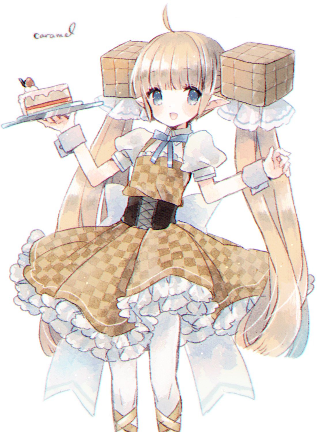 dress kikka_(kicca_choco) pantyhose pointy_ears screening