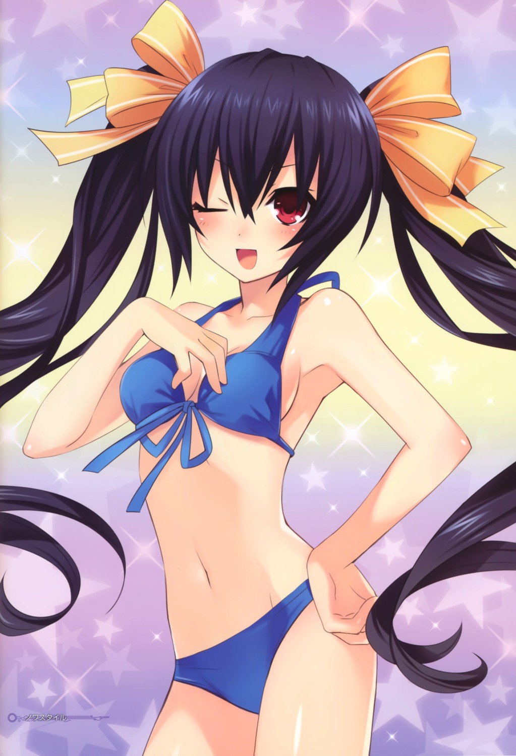 bikini choujigen_game_neptune noire swimsuits tsunako