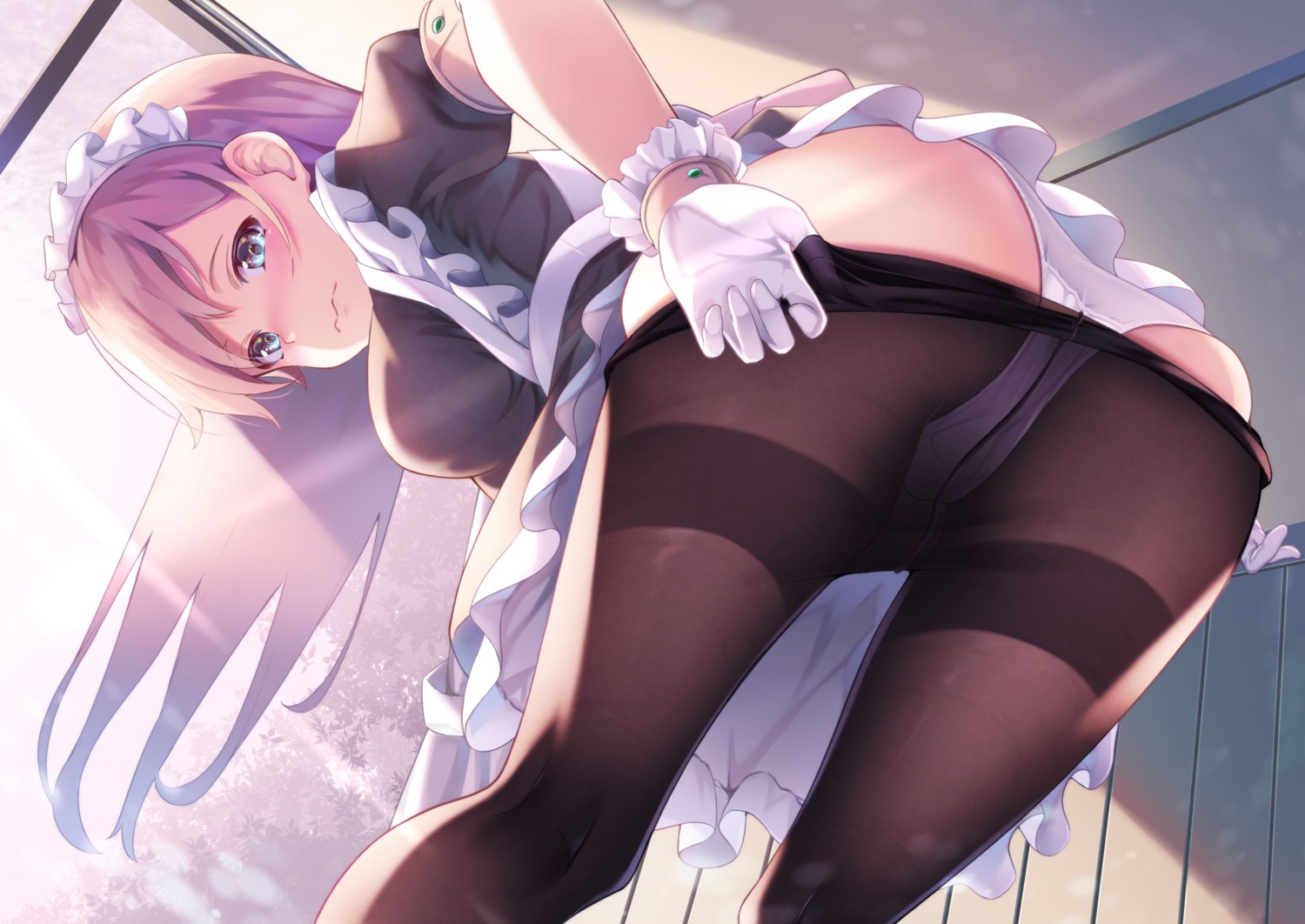 akausuko ass maid pantsu pantyhose skirt_lift undressing