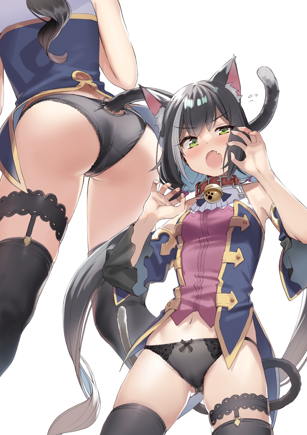 animal_ears ass garter kanzarin karyl_(princess_connect) nekomimi pantsu princess_connect princess_connect!_re:dive stockings tail thighhighs