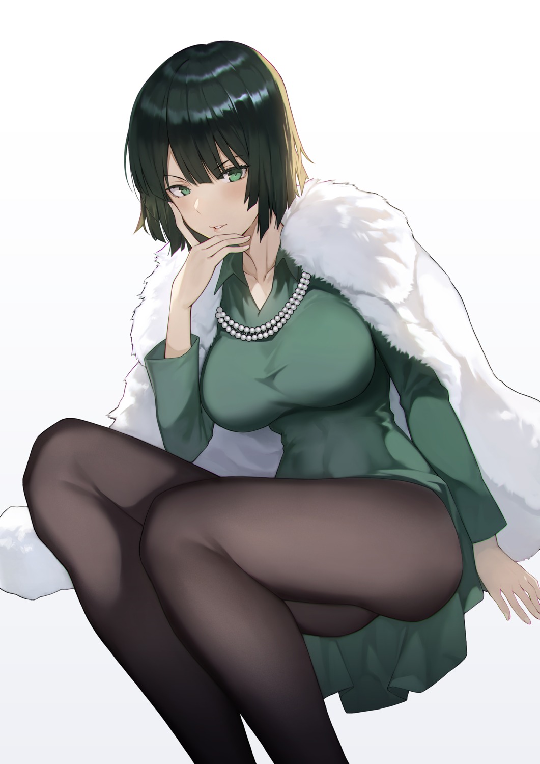 dress fubuki_(one_punch_man) one_punch_man pantyhose skirt_lift yykuaixian