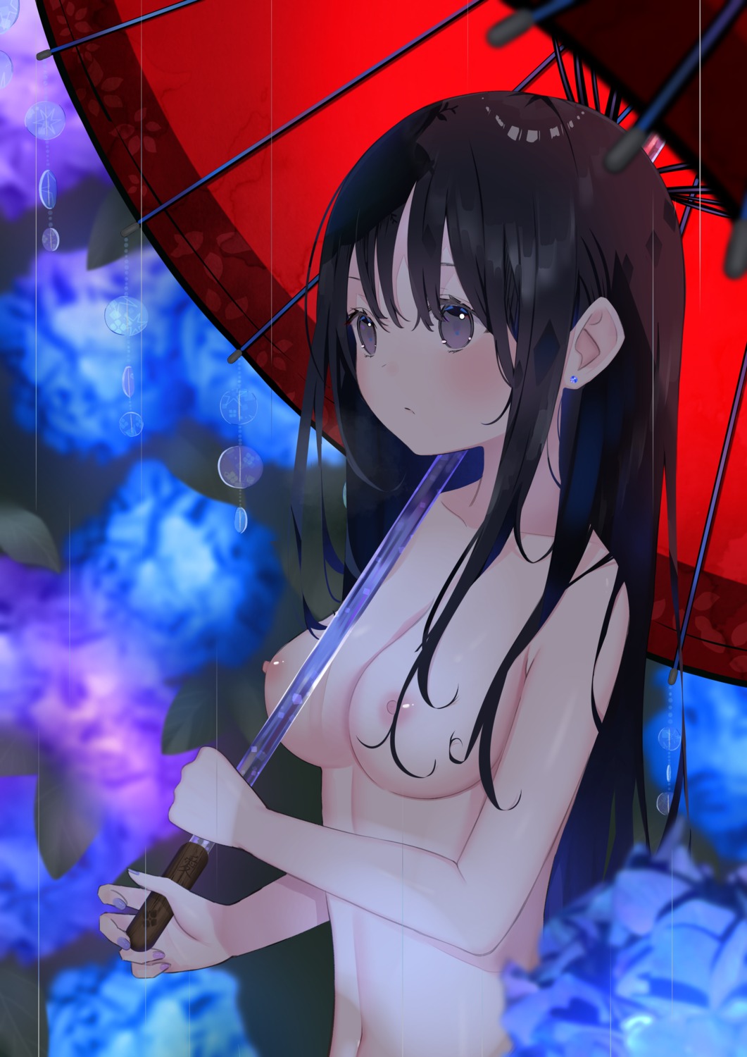 nipples sakura_yuu_(hzjy8485) topless umbrella