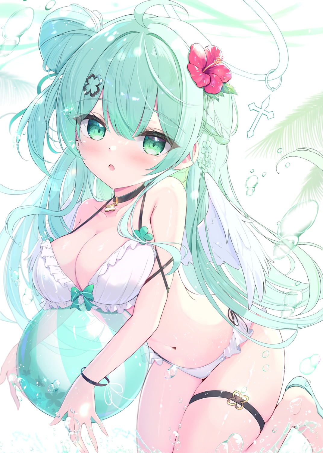 angel bikini garter mikaze_maruto swimsuits wet wings