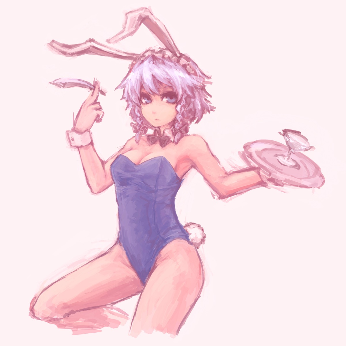 animal_ears bunny_ears bunny_girl cleavage himajin_tohakagiranai izayoi_sakuya touhou