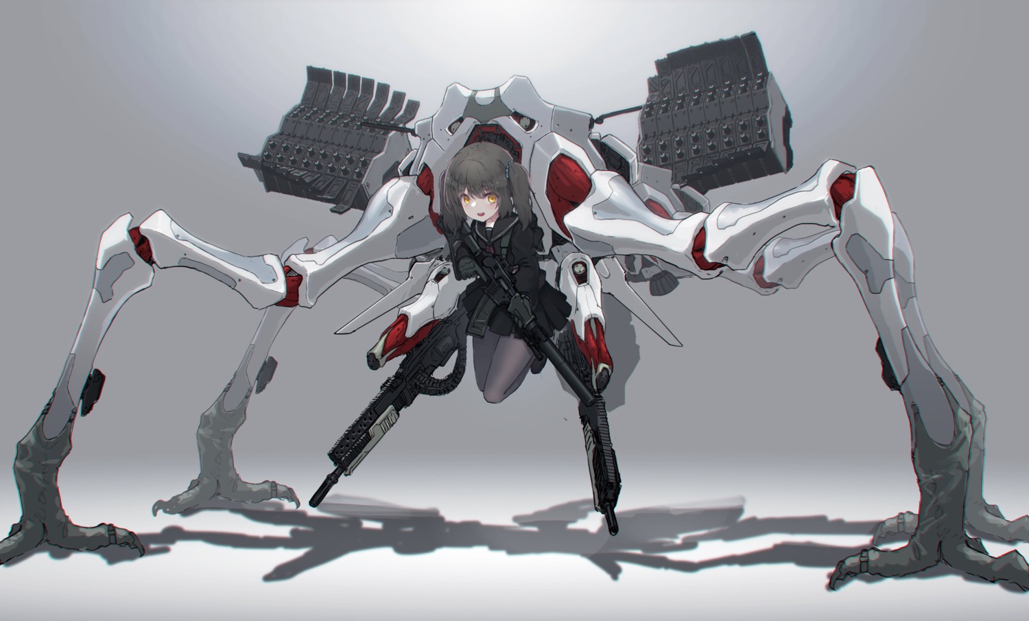 gun mecha_musume oota_youjo pantyhose seifuku