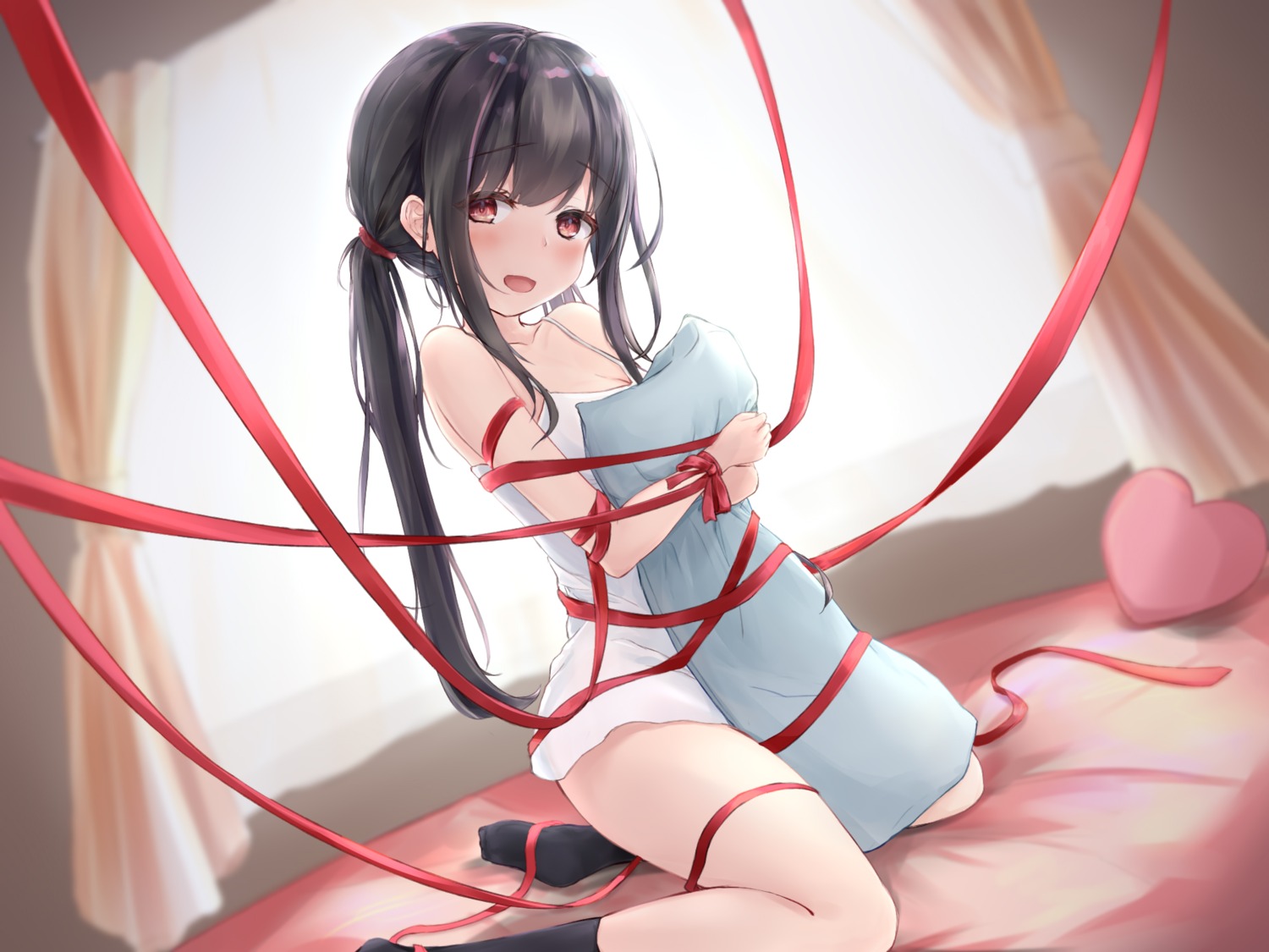 bondage cleavage dress loli mugidama summer_dress