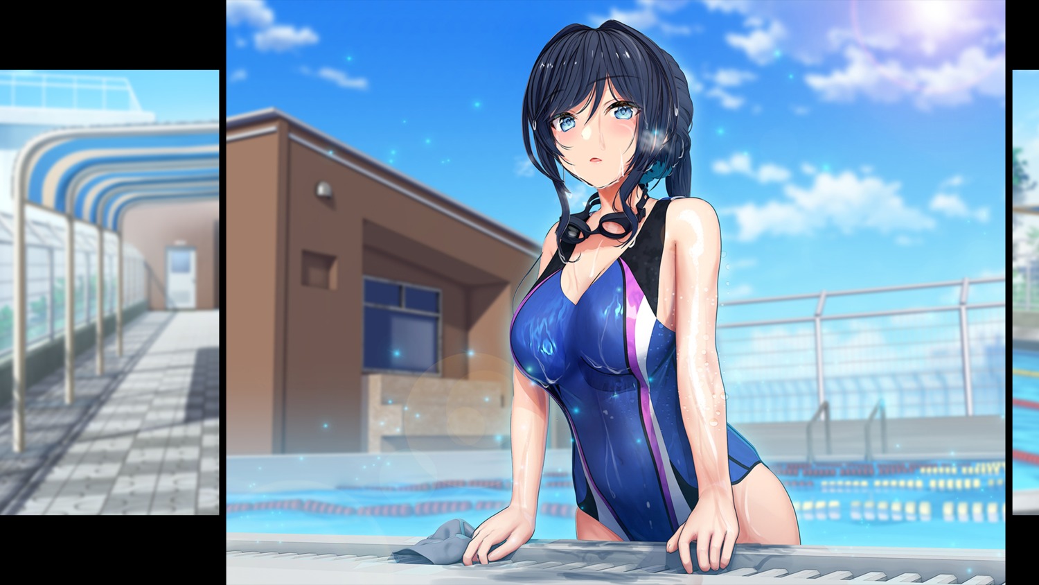 sugita_ranpaku swimsuits wallpaper wet