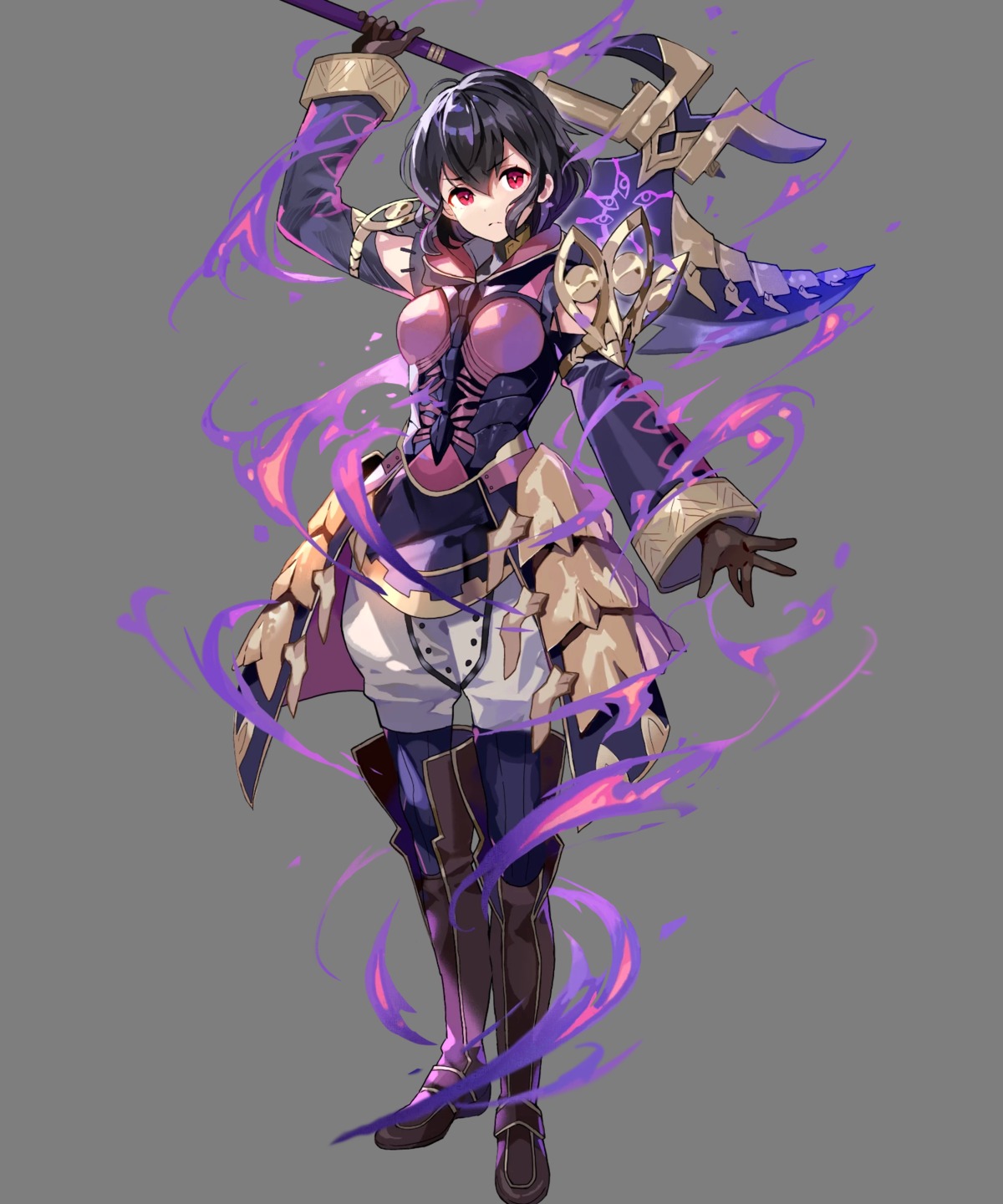 armor dress fire_emblem fire_emblem_heroes fire_emblem_kakusei morgan_(fire_emblem) nintendo thighhighs tobi_(artist) transparent_png weapon