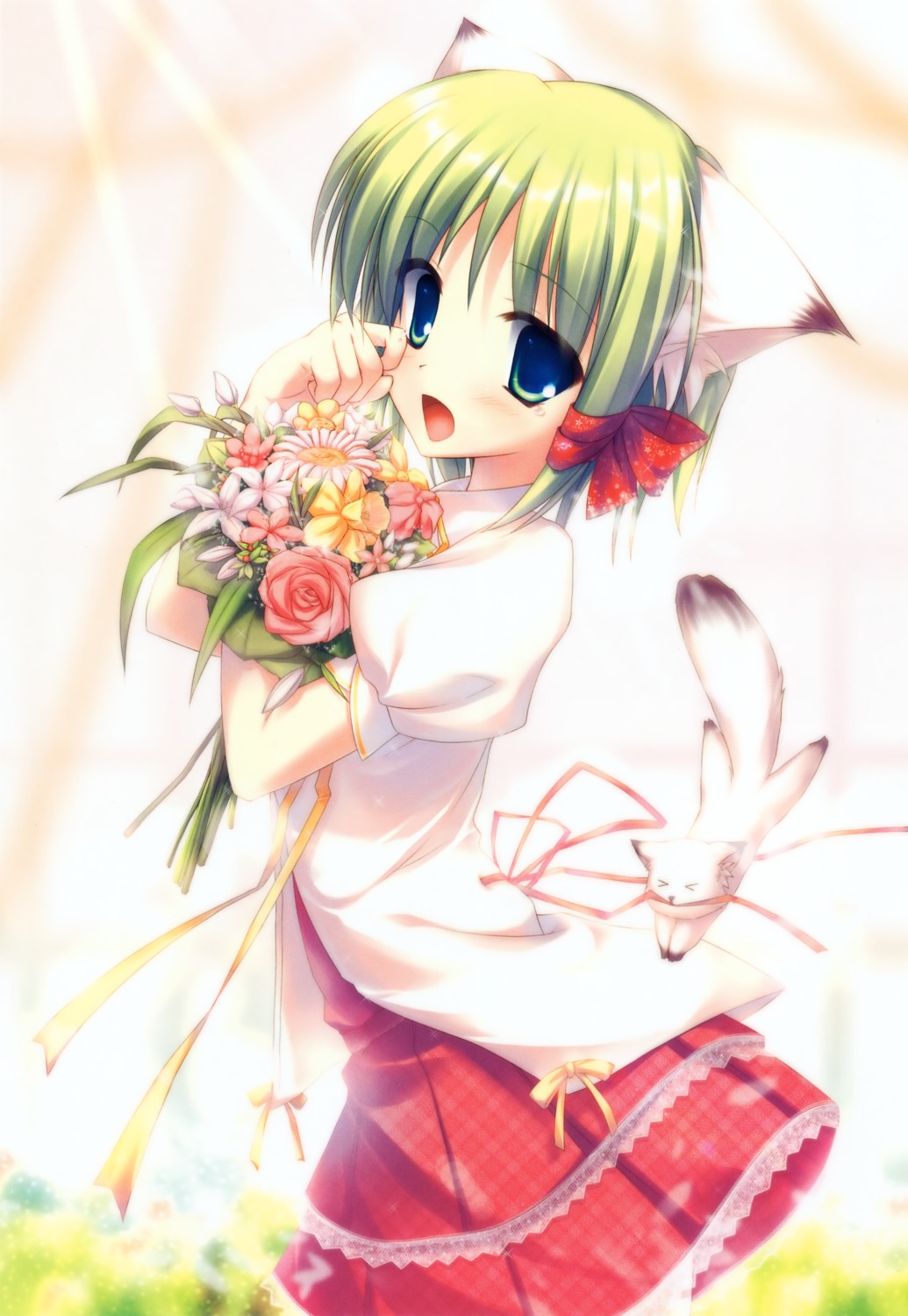 animal_ears fujisaki_rei greenwood midori nekomimi