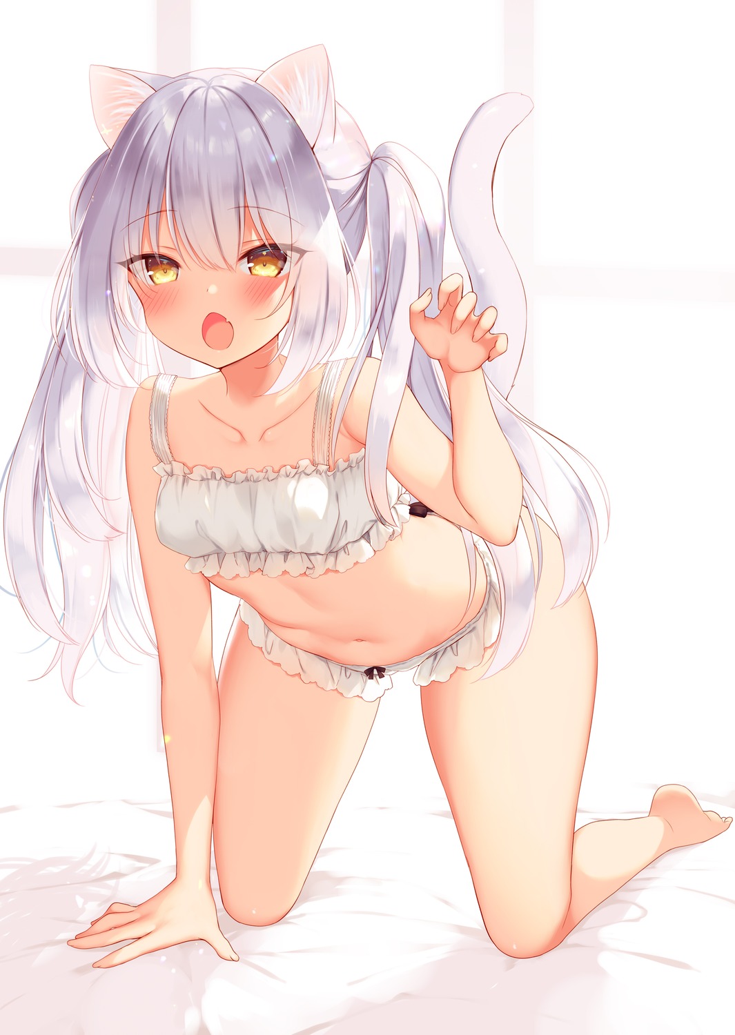 animal_ears bra ichiri nekomimi pantsu tail