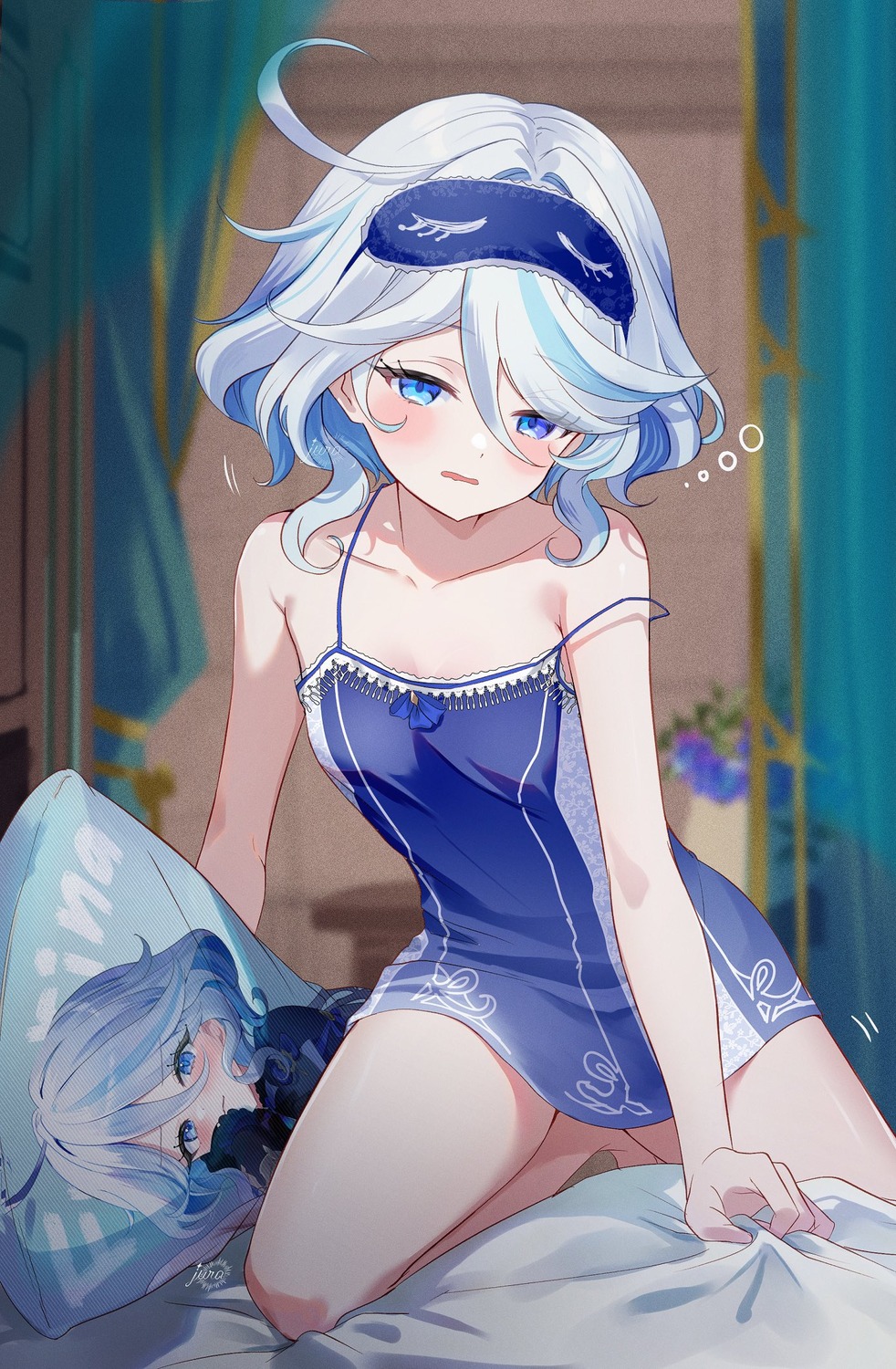 furina genshin_impact heterochromia jura lingerie