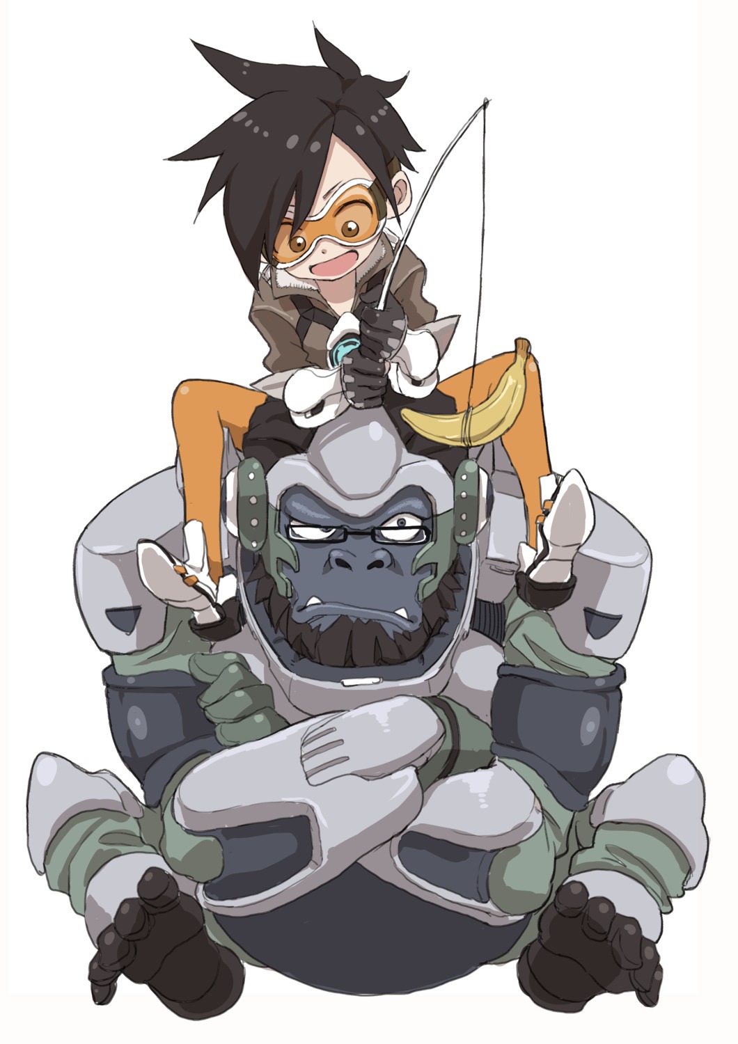 bodysuit megane overwatch tracer winston yamamoto_souichirou