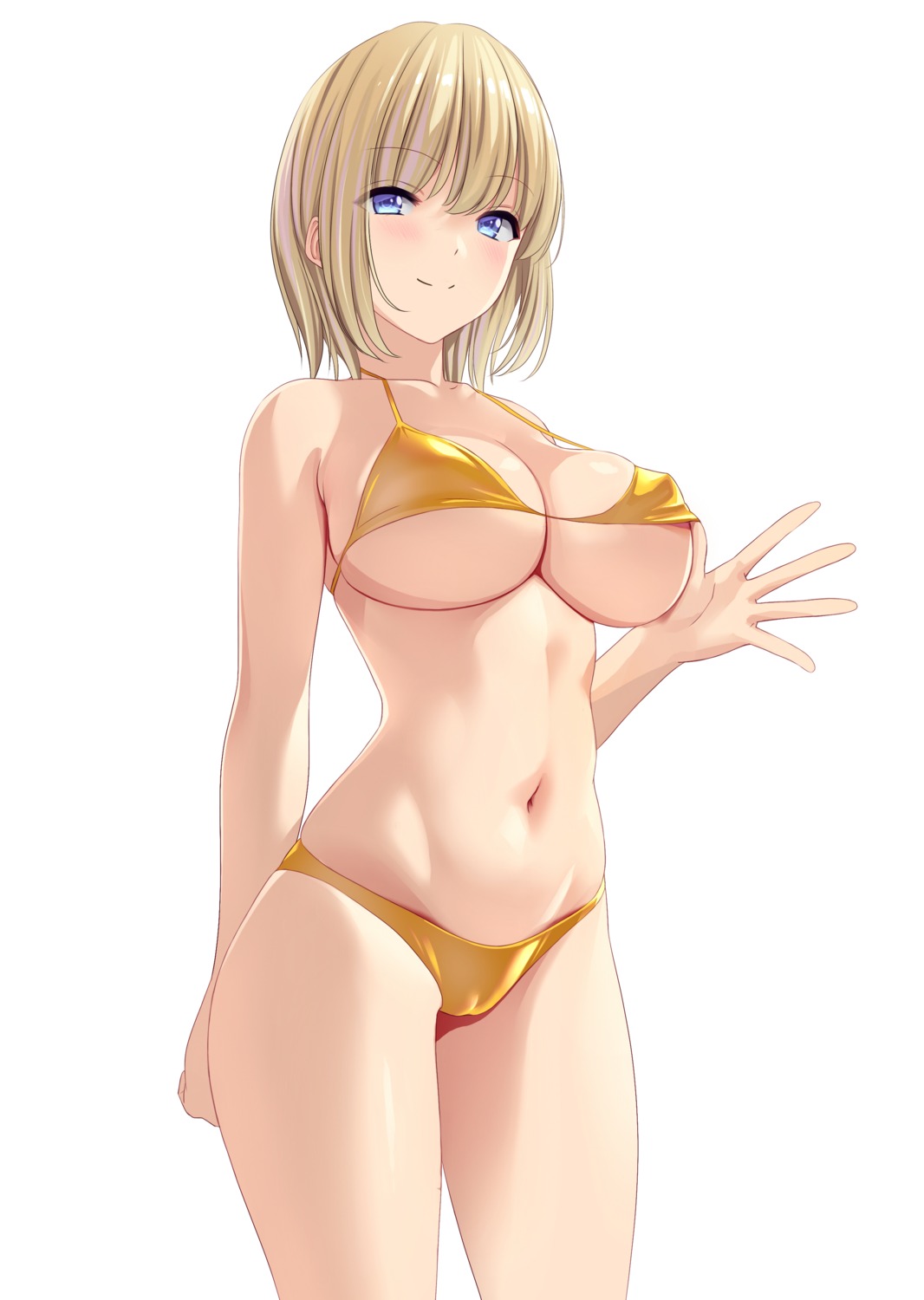 bikini cameltoe erect_nipples marui_koishi swimsuits undressing