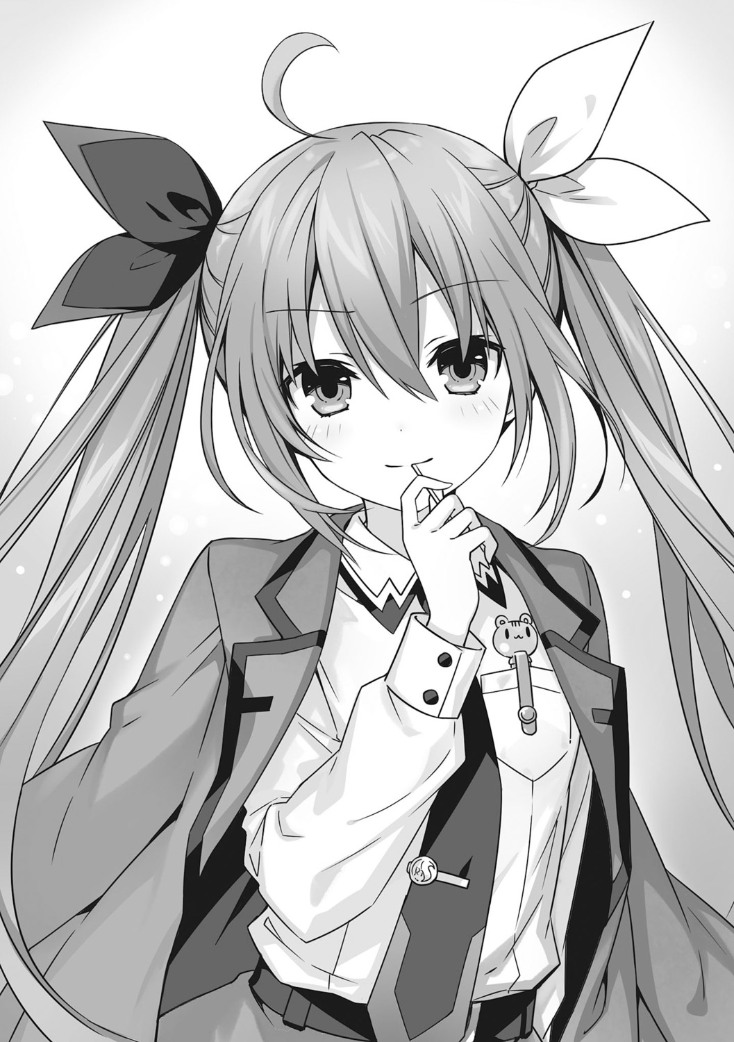 date_a_live itsuka_kotori monochrome tsunako