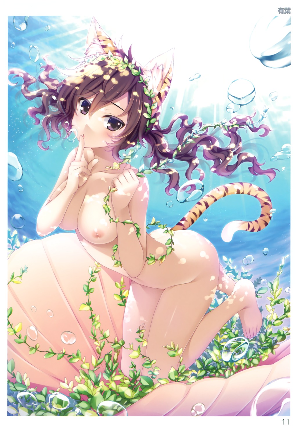 alpha animal_ears breast_hold naked nipples tail toranoana