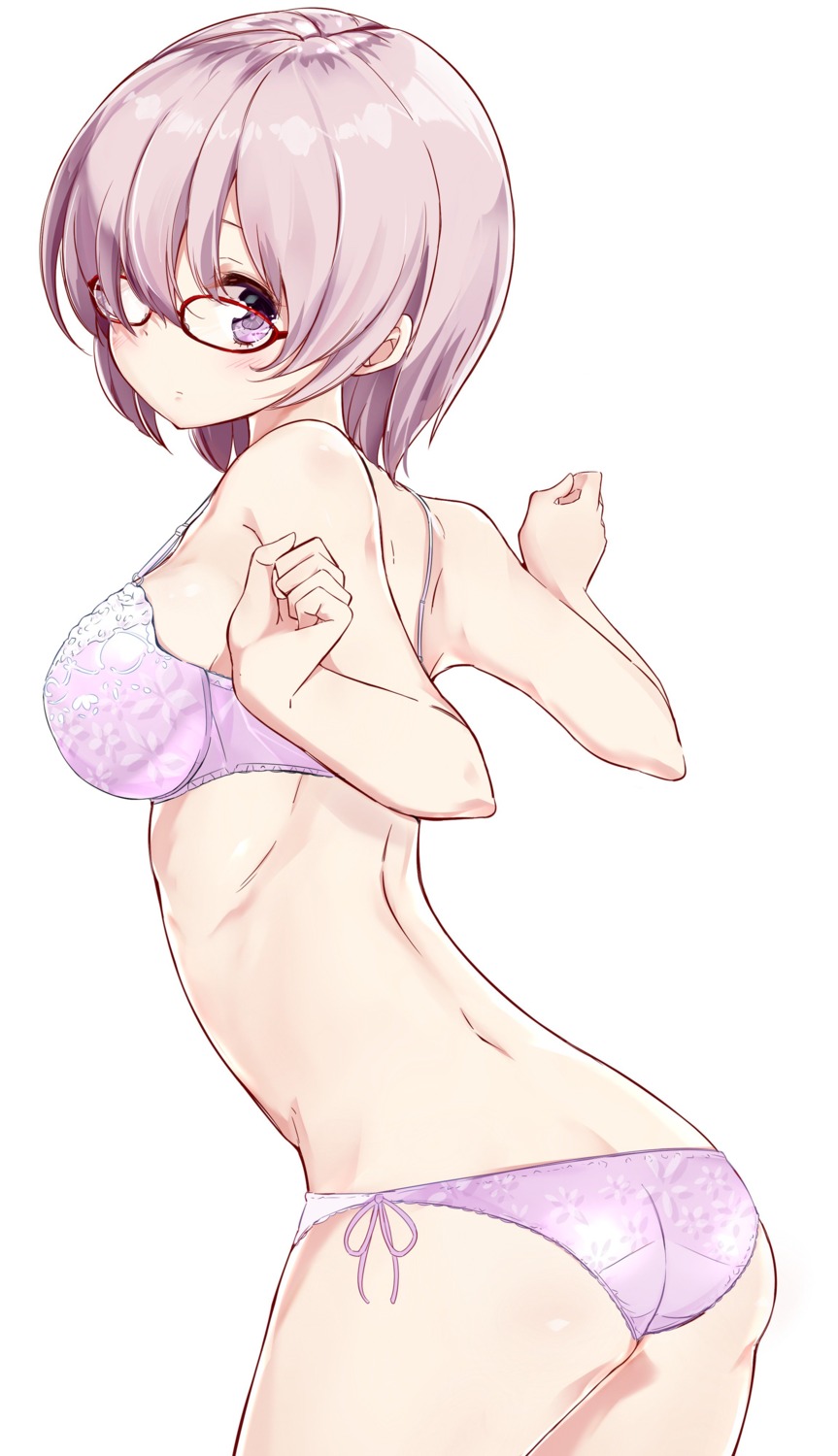 bra fate/grand_order hamaken lingerie mash_kyrielight megane pantsu