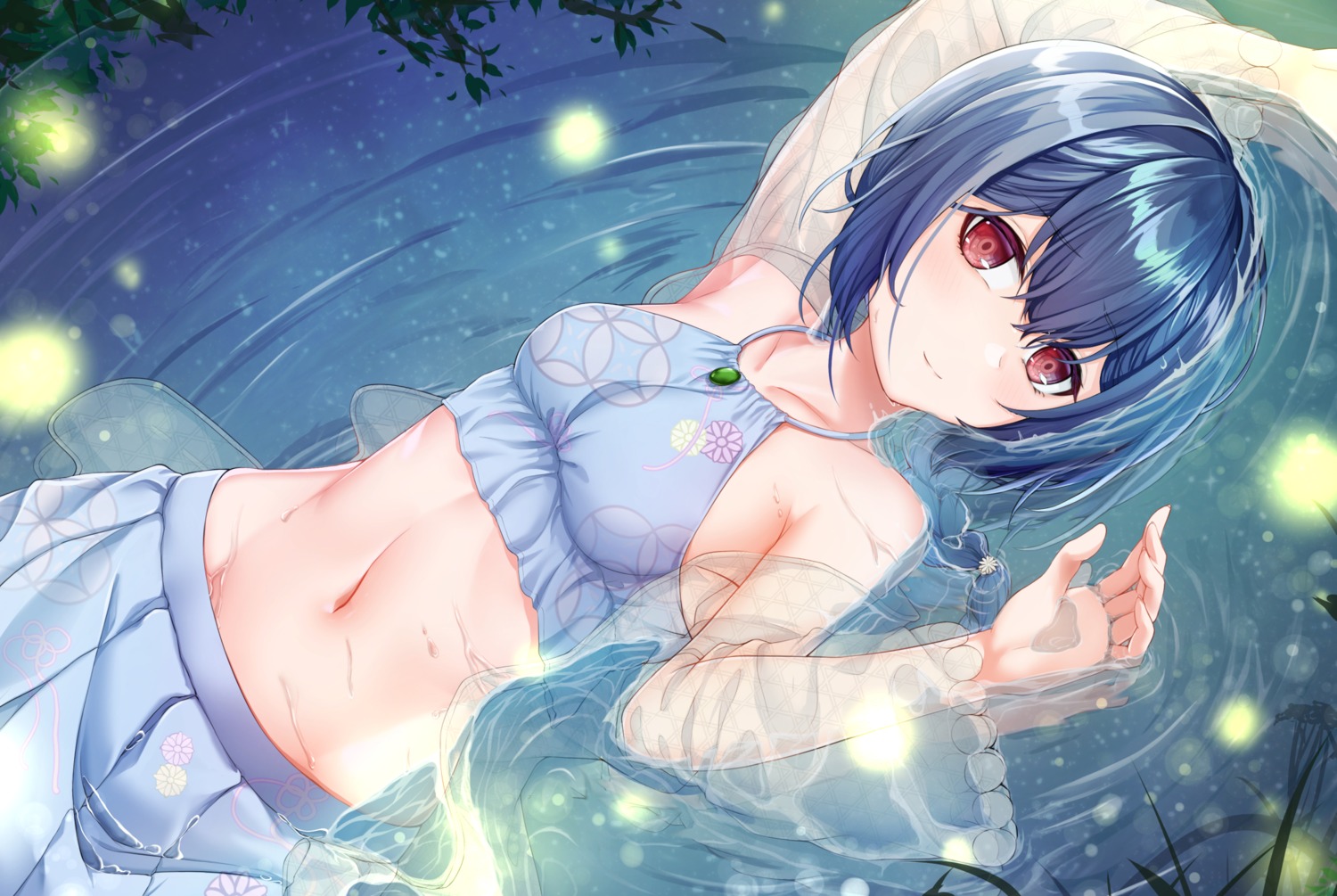 morino_rinze open_shirt see_through the_idolm@ster the_idolm@ster_shiny_colors wet yami_kumo