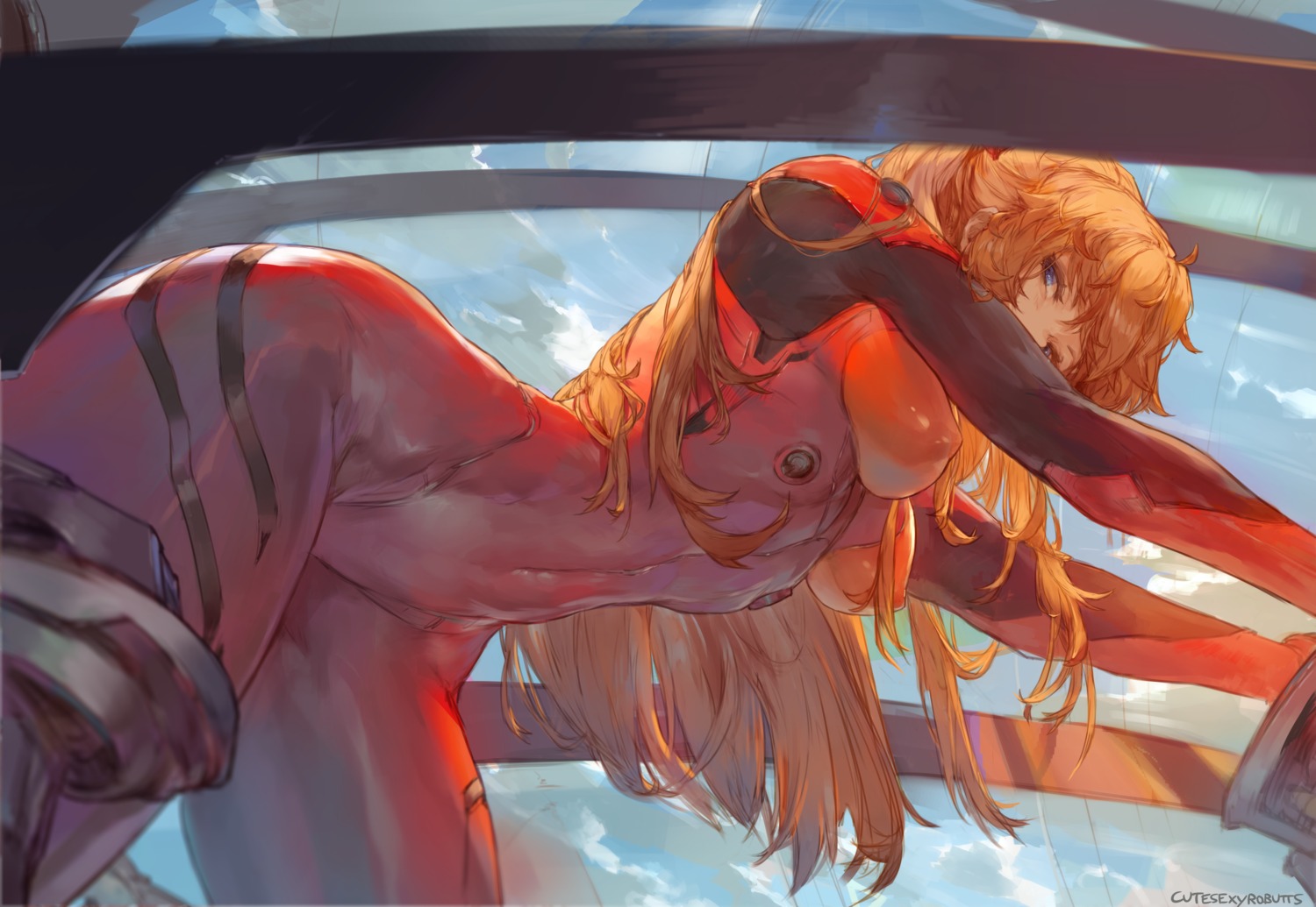 bodysuit cutesexyrobutts erect_nipples neon_genesis_evangelion souryuu_asuka_langley uncompressed_file