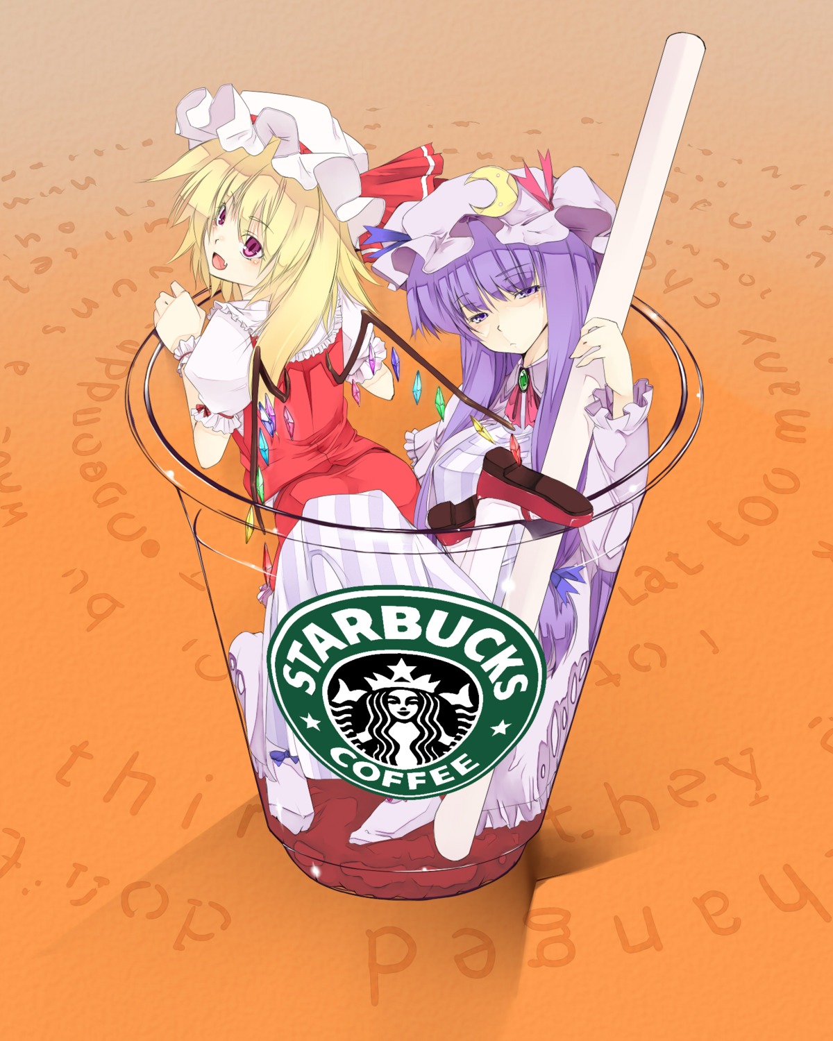 flandre_scarlet kurokuro patchouli_knowledge touhou wings