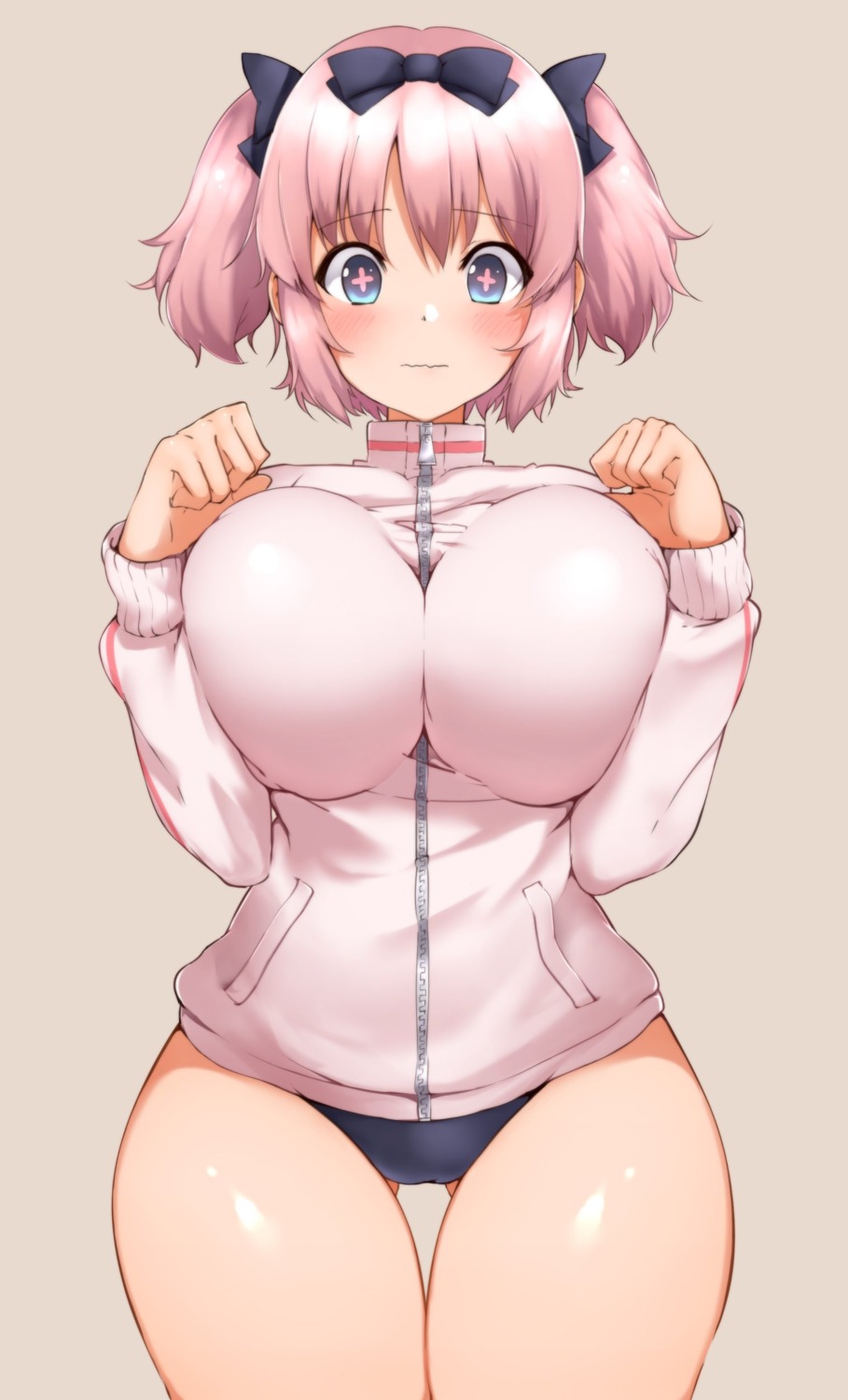 breast_hold buruma gym_uniform hechi_(hechi322) hibari_(senran_kagura) senran_kagura