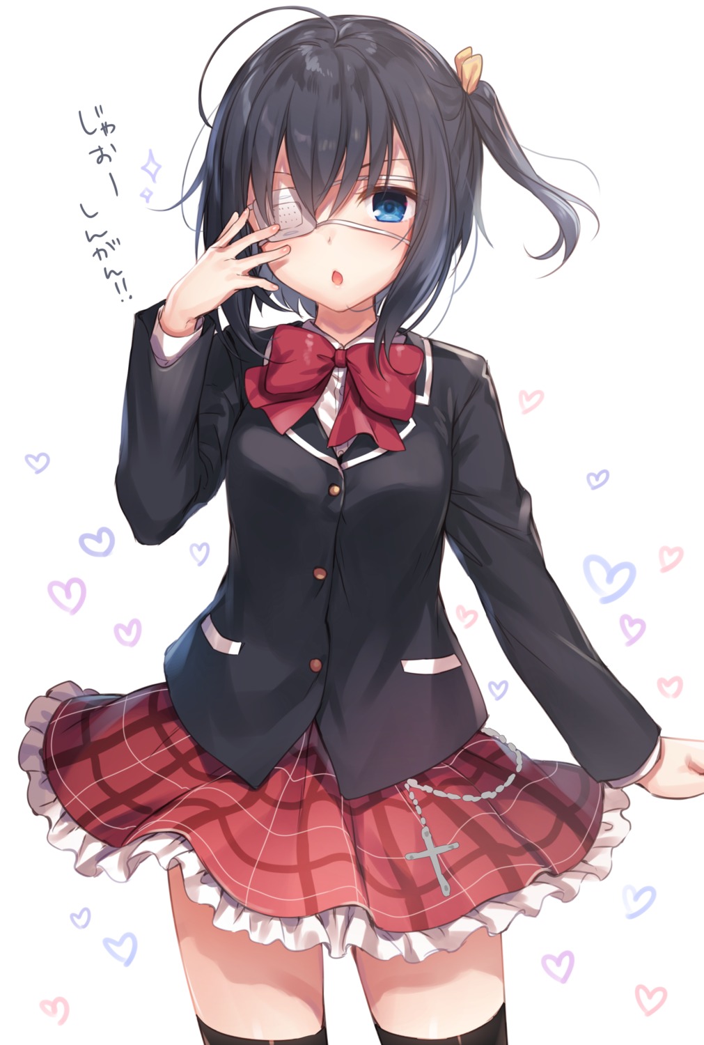 chuunibyou_demo_koi_ga_shitai! eyepatch komeshiro_kasu seifuku takanashi_rikka