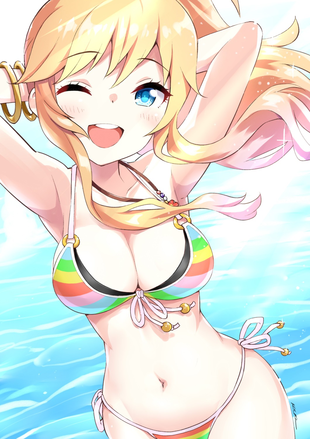 bikini cleavage ootsuki_yui ryuki_(pixiv_2328) swimsuits the_idolm@ster the_idolm@ster_cinderella_girls