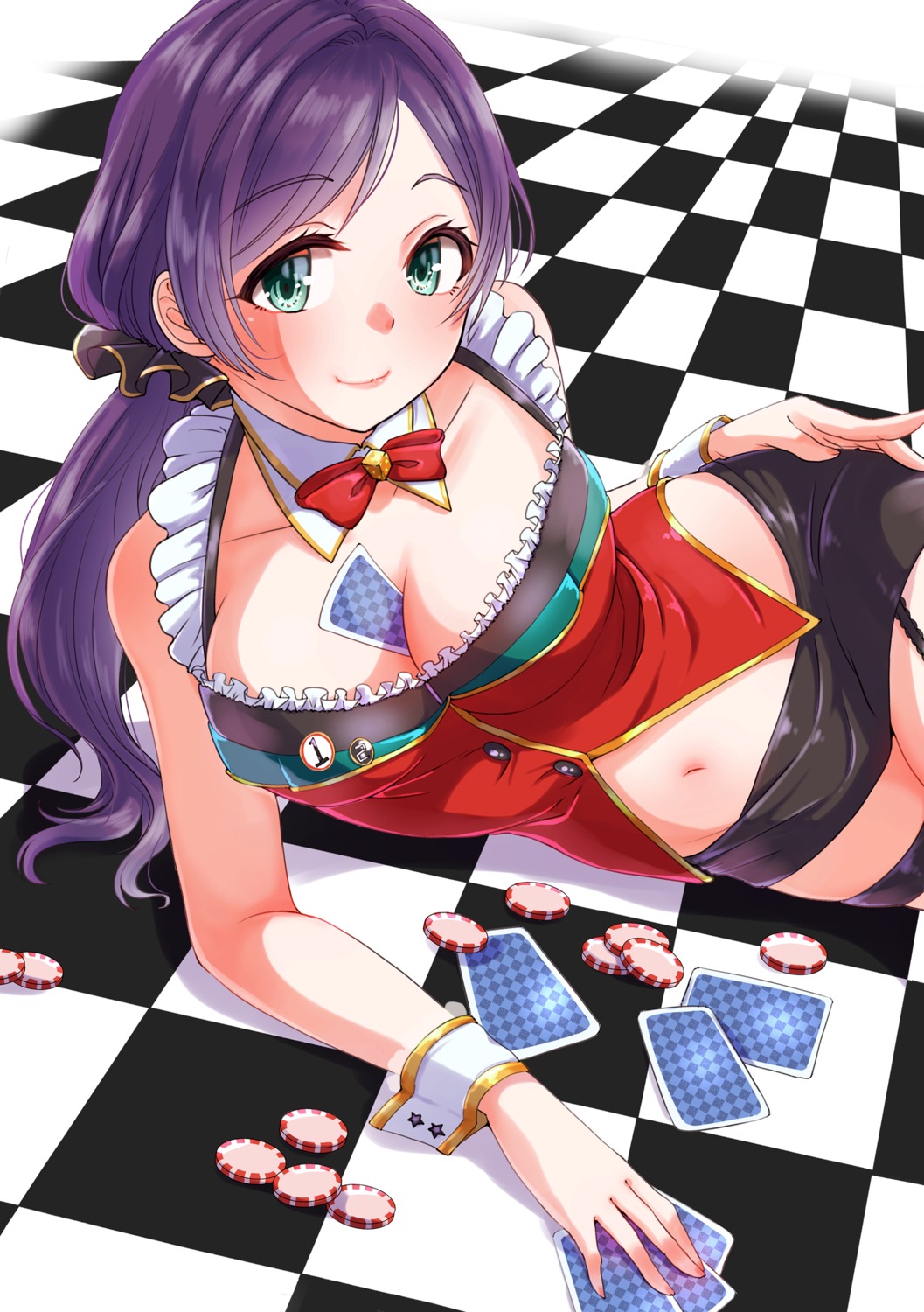 cleavage garter love_live! love_live!_(series) tagme toujou_nozomi