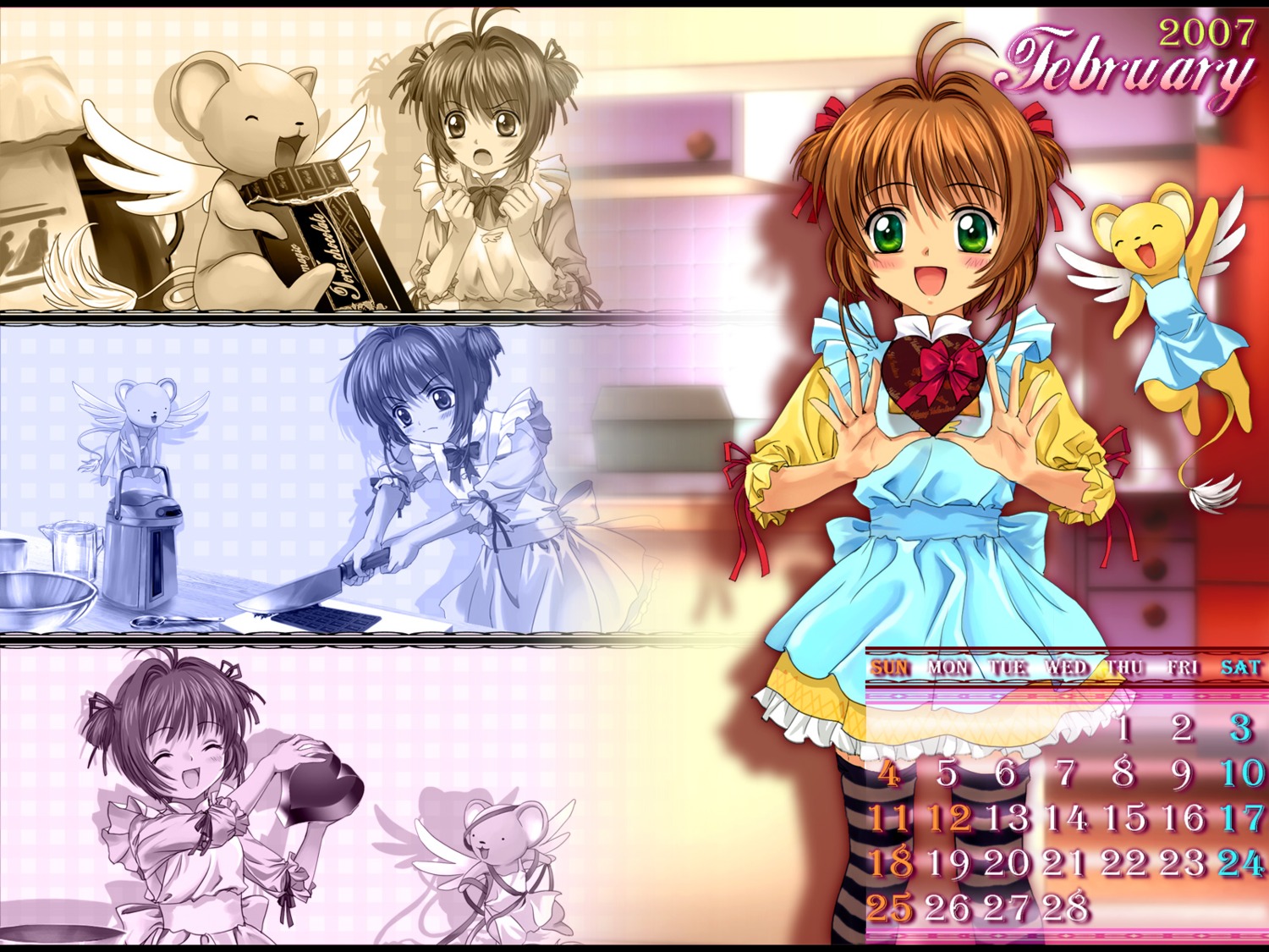 calendar card_captor_sakura kerberos kinomoto_sakura lolita_fashion moonknives wallpaper