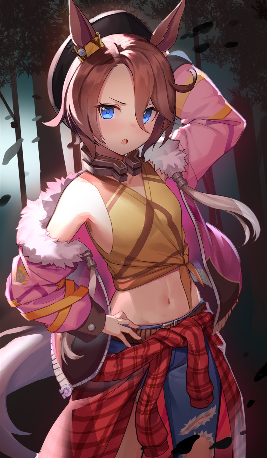 animal_ears narita_taishin_(umamusume) ohihil tail torn_clothes uma_musume_pretty_derby