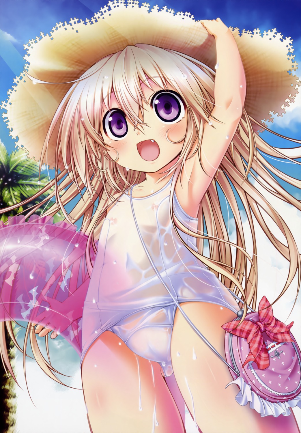 cameltoe cura gothic_delusion lo loli lose nipples school_swimsuit see_through swimsuits wet