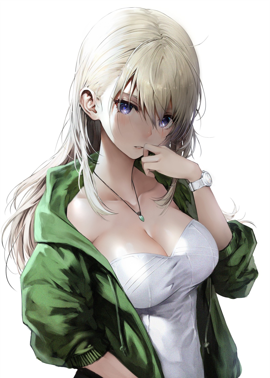 cleavage haori_io open_shirt