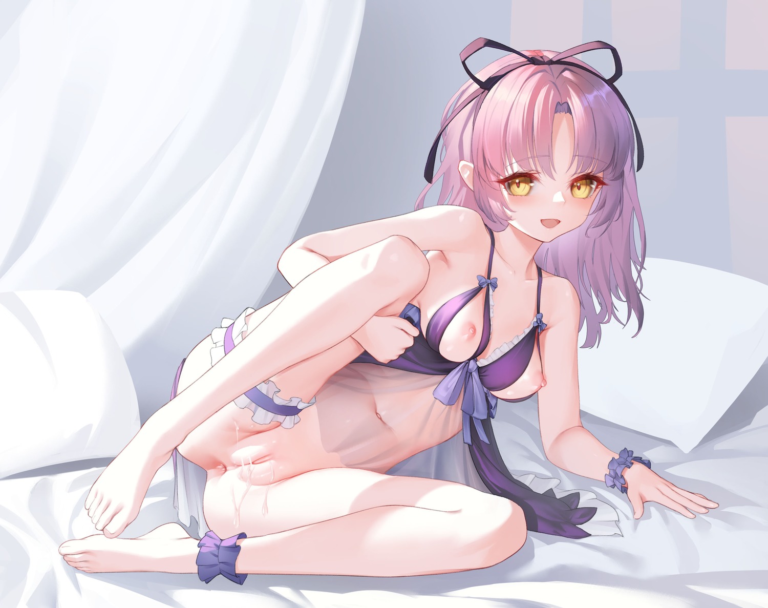 anus bottomless breasts cum eiyuu_densetsu eiyuu_densetsu:_sora_no_kiseki feet garter iranon_(new_iranon) lingerie nipples no_bra pussy renne see_through uncensored