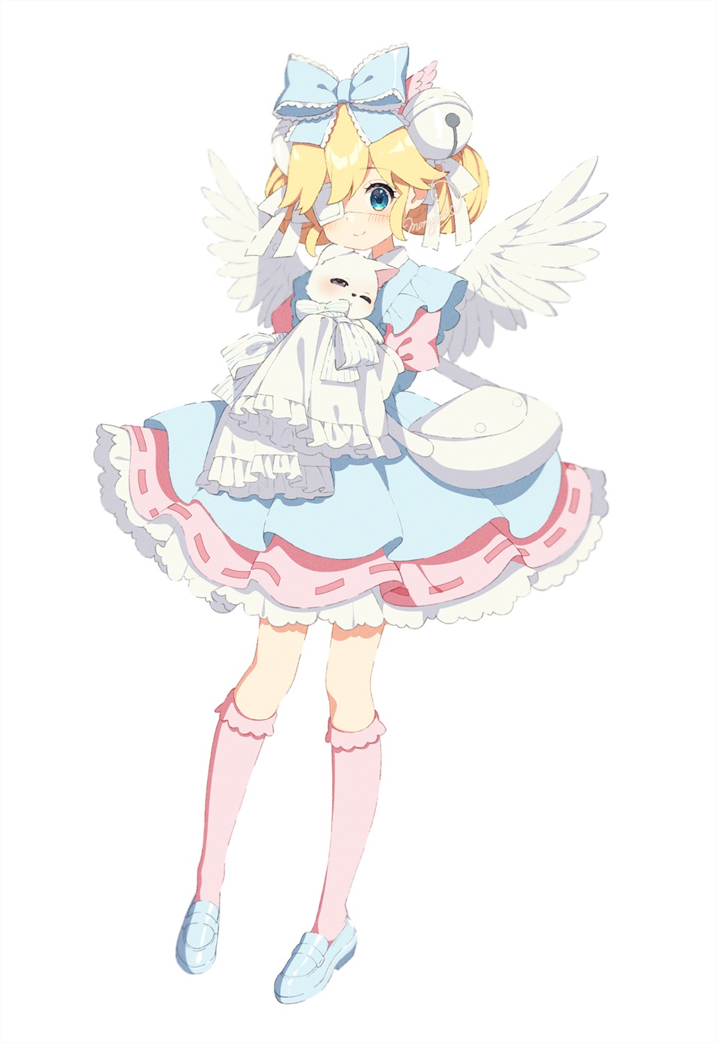 dress eyepatch mamyouda neko wings