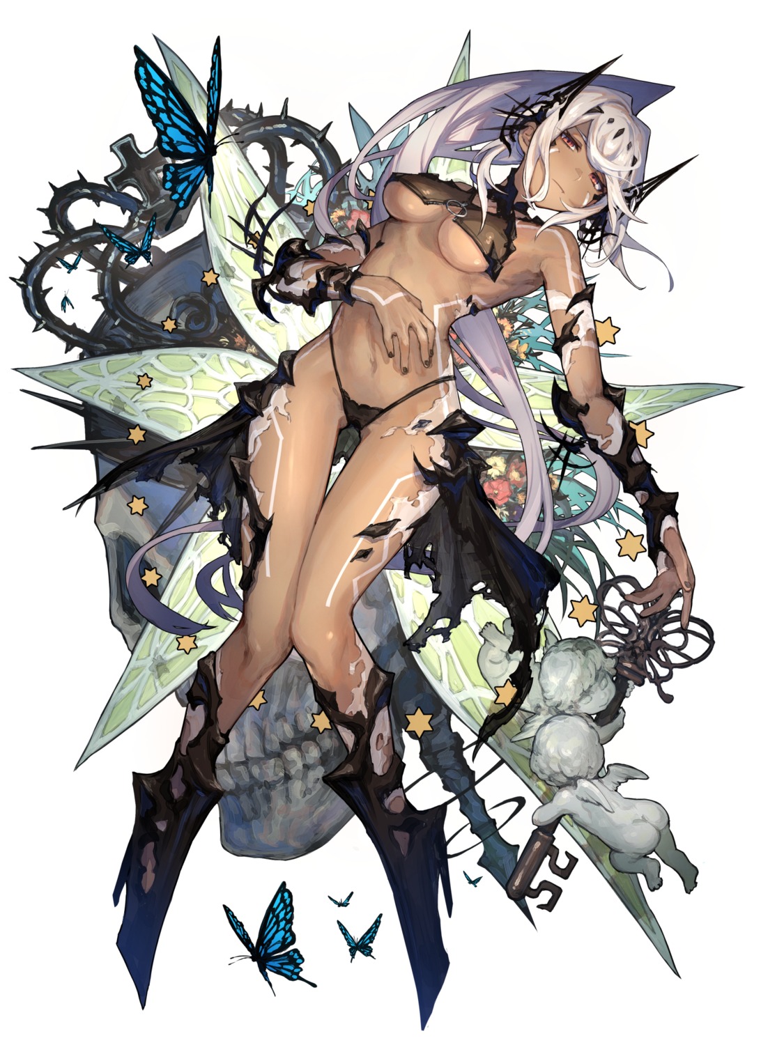 azur_lane bikini_armor heels horns mephist minneapolis_(azur_lane) tattoo underboob wings