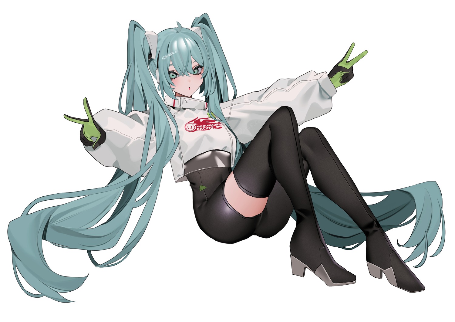 bebe_pp goodsmile_racing hatsune_miku heels racing_miku thighhighs vocaloid