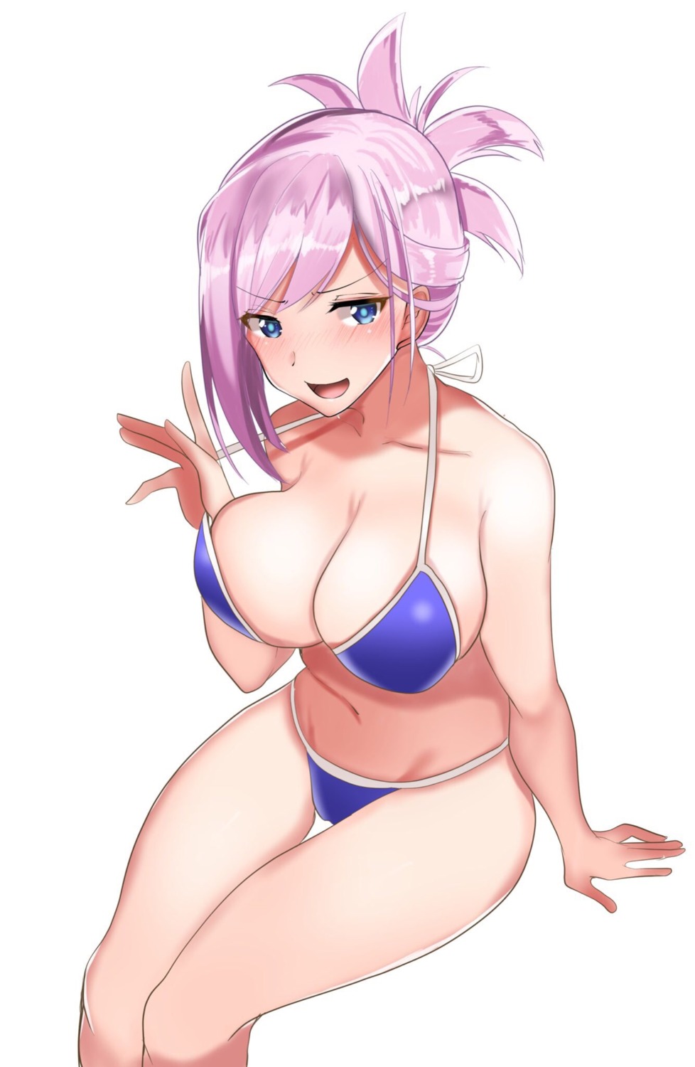 abi_(abimel10) bikini cleavage fate/grand_order miyamoto_musashi_(fate/grand_order) swimsuits