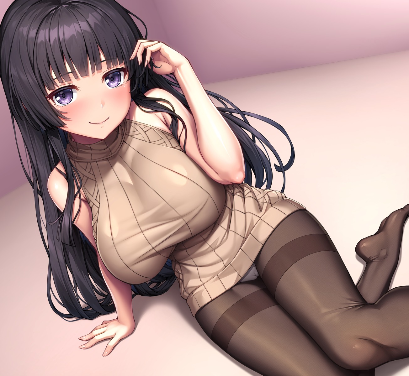 bang_dream! cameltoe dress lambda_(artist) pantsu pantyhose shirokane_rinko sweater